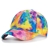 Nowe mody kobiet krawat czepek do farbowania włosów Multicolor nieregularny nadruk czapka z daszkiem kobieta Outdoor Streetwear czapki letnie czapki 2